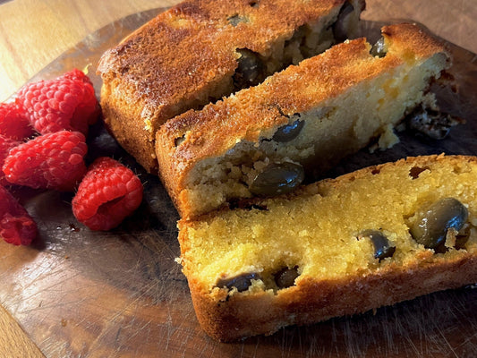 Olive, Olive Oil, and Almond Flour Cake
