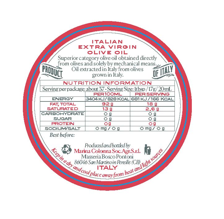 Colonna Classic Extra Virgin Olive Oil