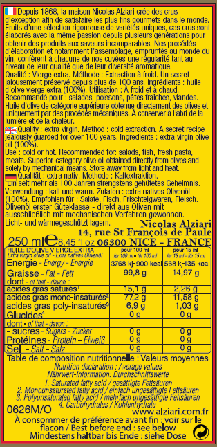 Alziari Extra Virgin Olive Oil