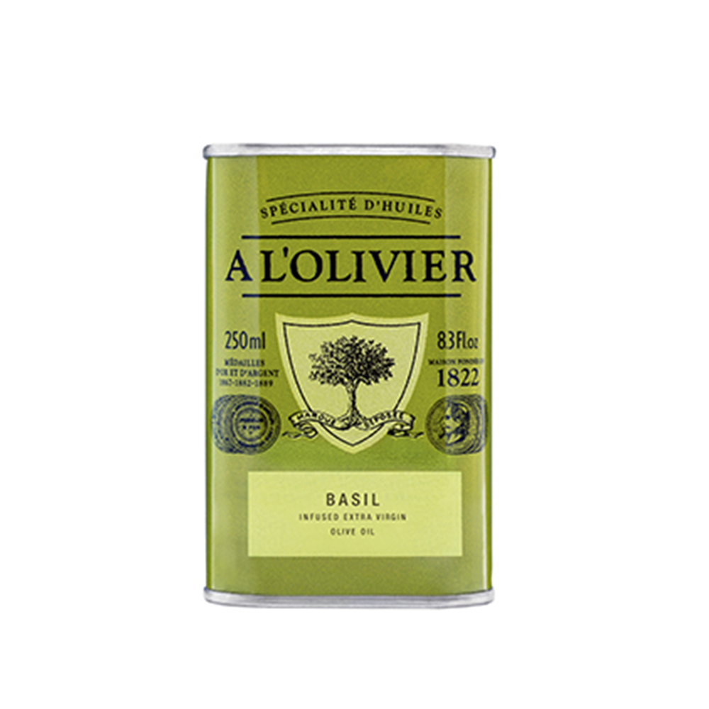 A L'Olivier Basil Oil Tin